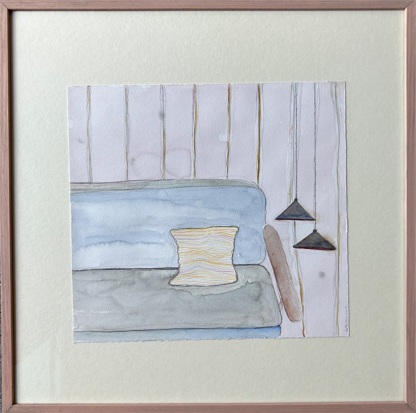 Blå sofa - Lotte Neupart