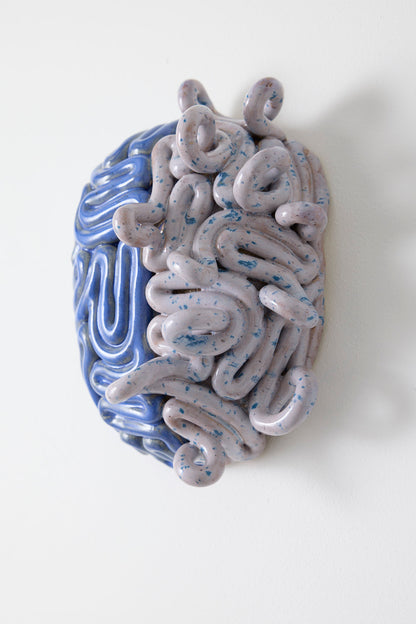 Krøllet hjerne blå/lilla - Hulda Rún