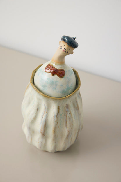 Mia Lindbirk - Vase/Krukke med låg - Monsieur