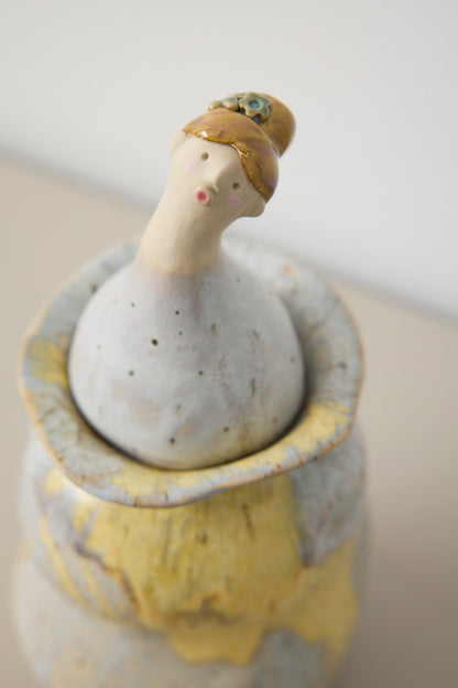 Mia Lindbirk - Vase/Krukke med låg - Lady