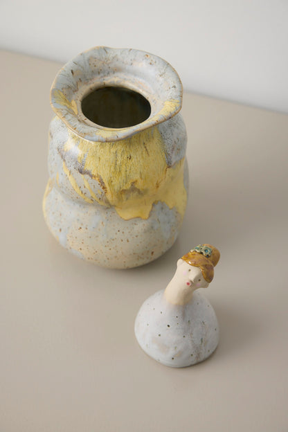 Mia Lindbirk - Vase/Krukke med låg - Lady
