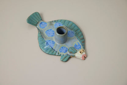 Fladfisk lysestage - Mia Lindbirk