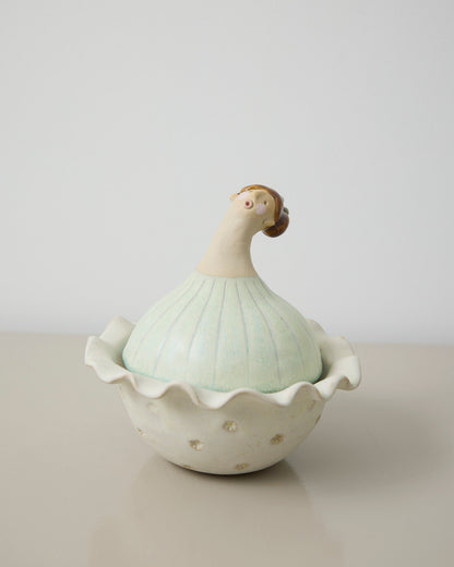 Marguerite dame - lågkrukke - Mia Lindbirk