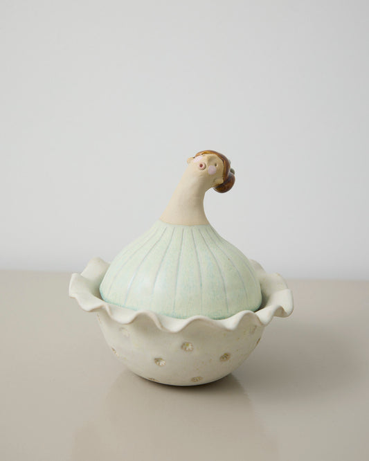 Marguerite dame - lågkrukke - Mia Lindbirk