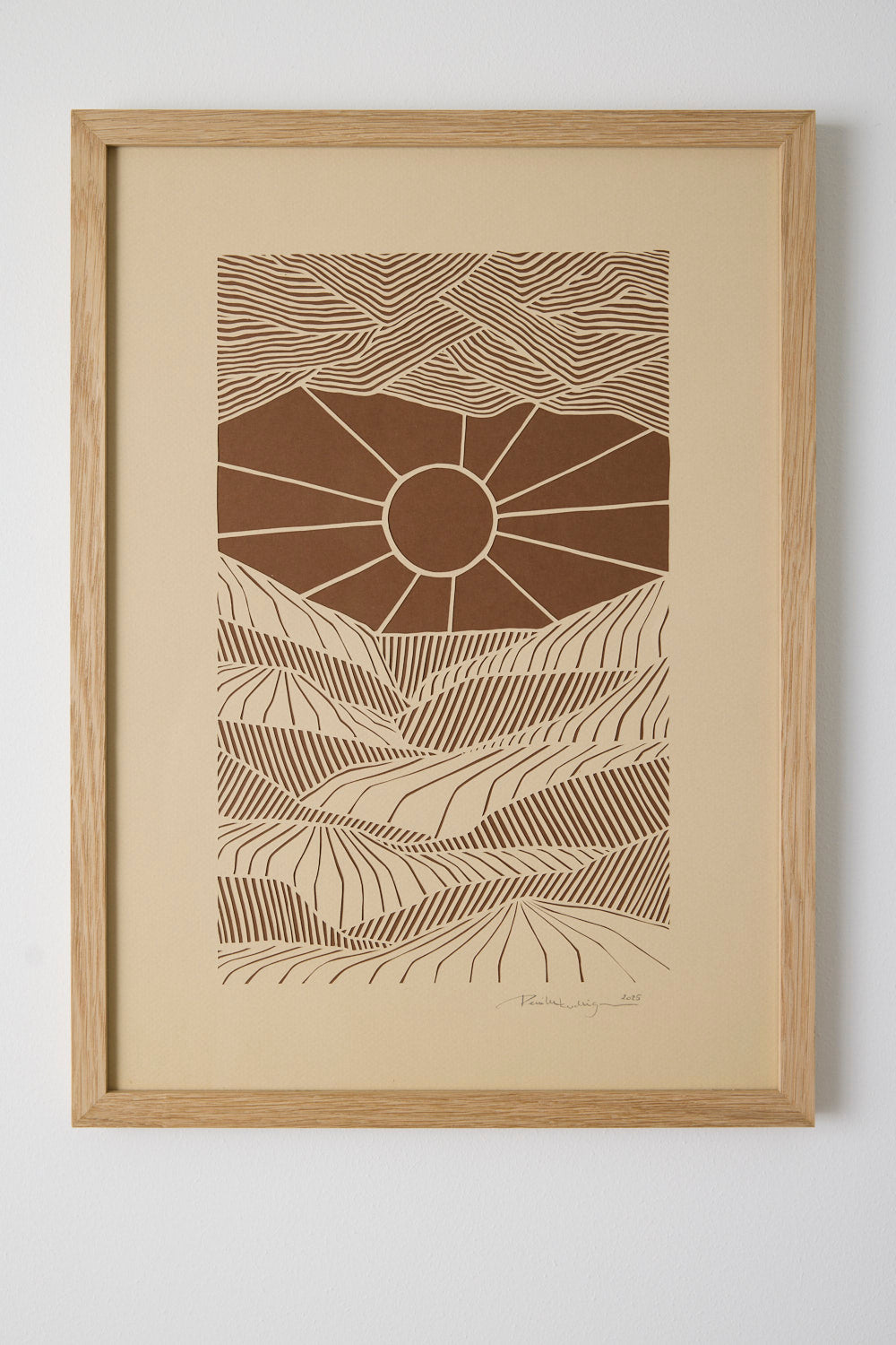 Mountain sunrise - Papirvaerk /
