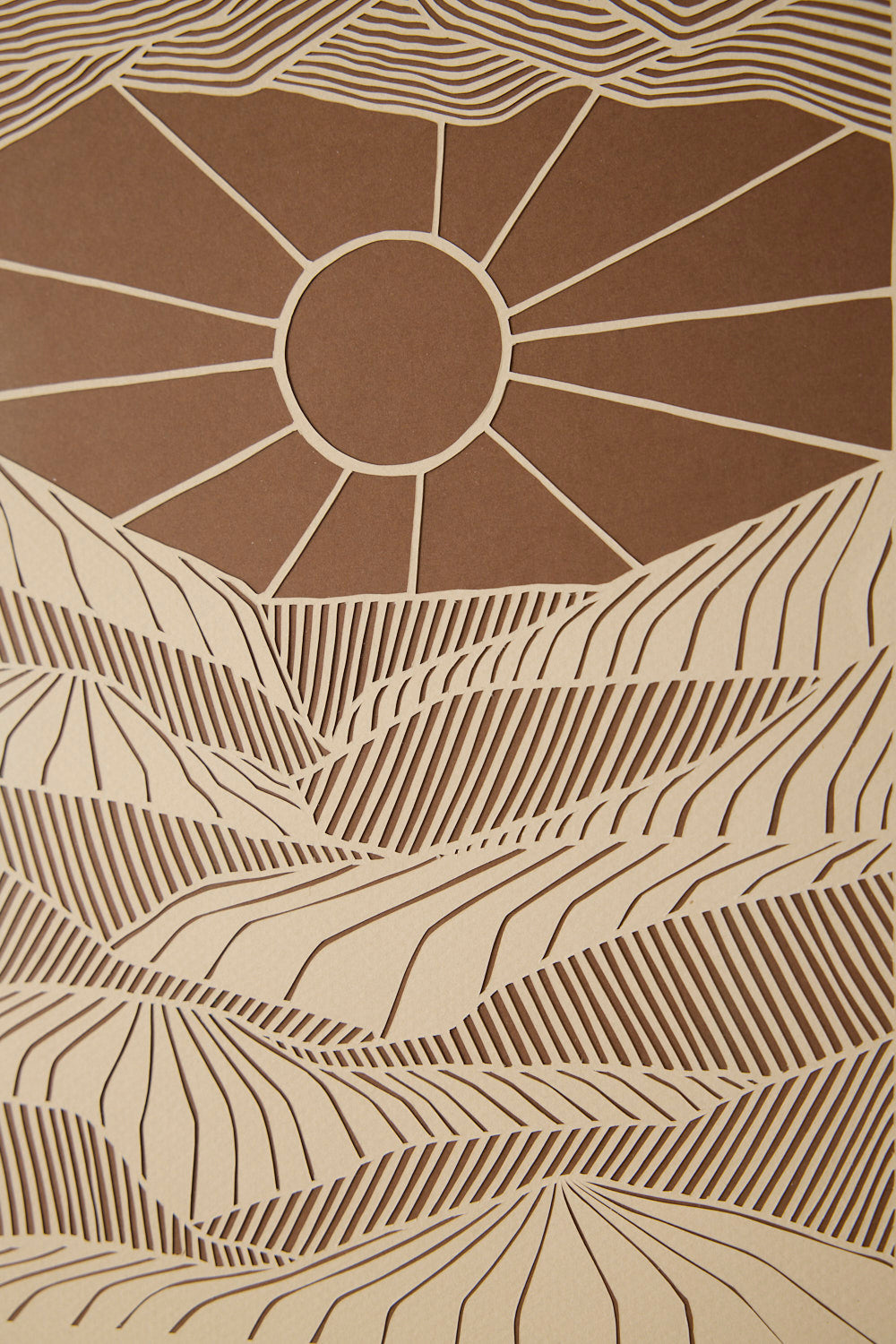 Mountain sunrise - Papirvaerk /