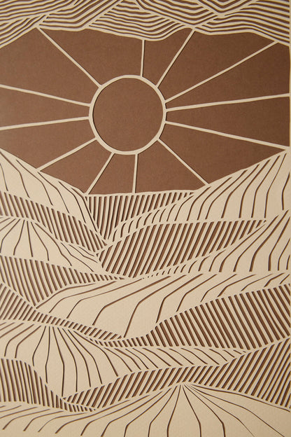 Mountain sunrise - Papirvaerk / Pernille Ludvigsen